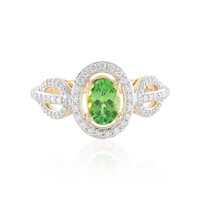 Anello in oro con Tsavorite dalla Tanzania AAA (SUHANA)
