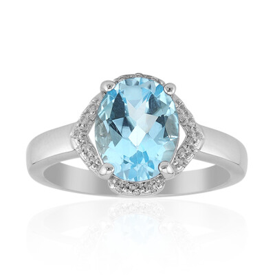 Anello in argento con Topazio Blu Cielo