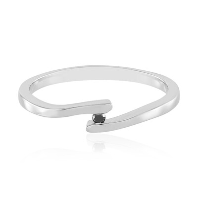 Anello in argento con Diamante Nero