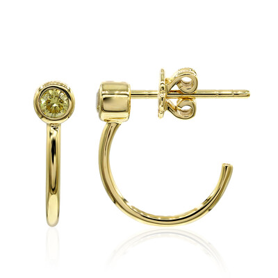 Orecchini in oro con Diamante Giallo VS1 (Annette)