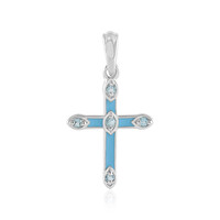 Ciondolo in argento con Topazio Blu Svizzero
