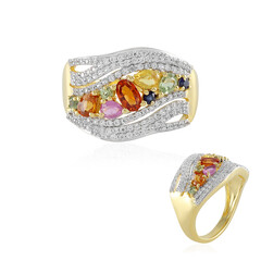 Anello in argento con Zaffiro Arancione