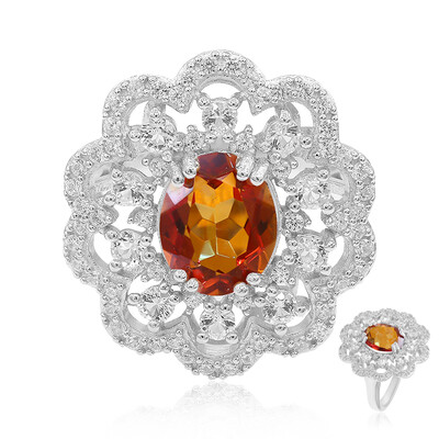 Anello in argento con Quarzo Mistico Crepuscolo
