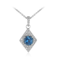 Collana in argento con Topazio Blu Londra