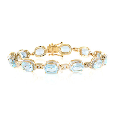 Bracciale in argento con Topazio Blu Cielo