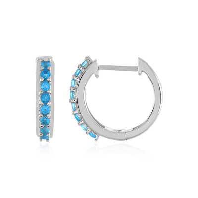 Orecchini in argento con Apatite Blu Neon