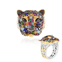 Anello in argento con Spinello Nero (Gems en Vogue)