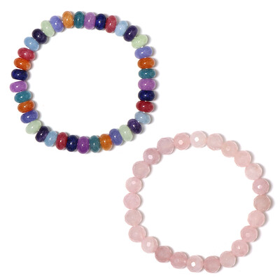Bracciale con Quarzo Rosa