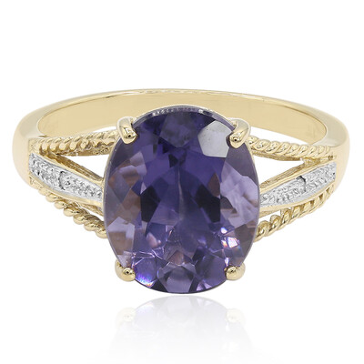 Anello in oro con Quarzo Mirtillo