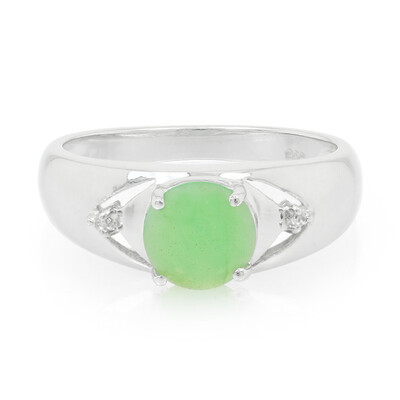 Anello in argento con Crisoprasio Imperiale