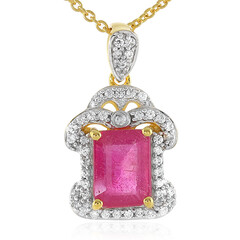 Collana in argento con Zaffiro Rosa del Madagascar
