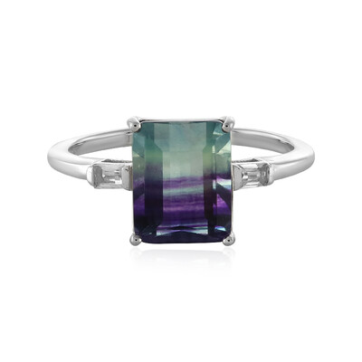 Anello in argento con Fluorite Bicolore