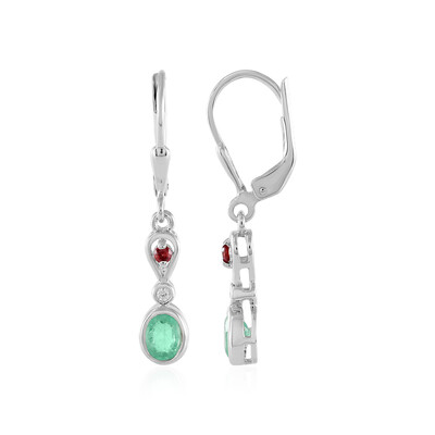 Orecchini in argento con Smeraldo Russo