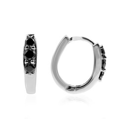 Orecchini in argento con Diamante Nero