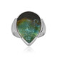 Anello in argento con Legno pietrificato opalizzato (Bali Barong)