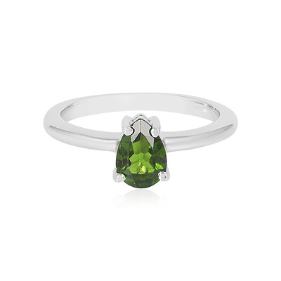 Anello in argento con Diopside Russo