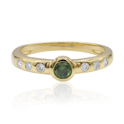 Anello in oro con Diamante Verde VS1 (Annette)