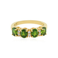 Anello in argento con Diopside Russo