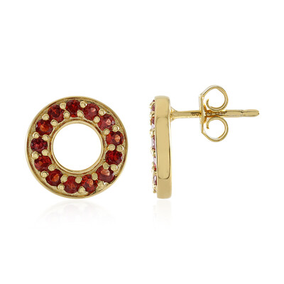 Orecchini in argento con Rubino Tanzania (Adela Silber)