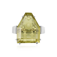 Anello in argento con Quarzo Limone