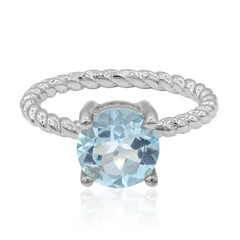 Anello in argento con Topazio Blu Cielo