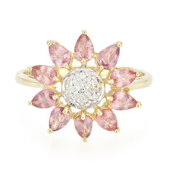 Anello in oro con Zaffiro Padparadscha (non riscaldato) (AMAYANI)