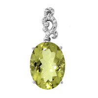 Ciondolo in argento con Quarzo Ouro Verde