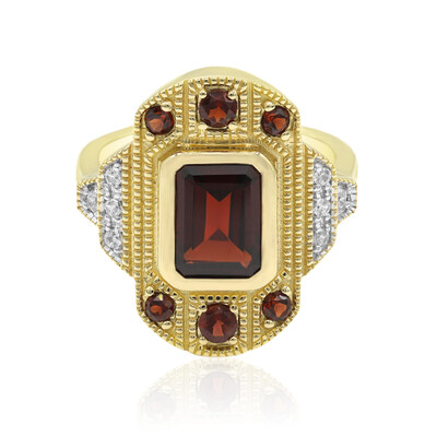 Anello in argento con Granato Mozambico