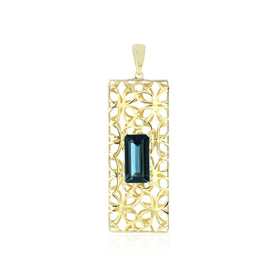 Ciondolo in oro con Topazio Blu Londra (Ornaments by de Melo)
