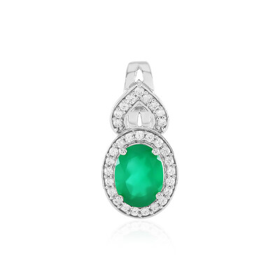 Ciondolo in argento con Onice Verde