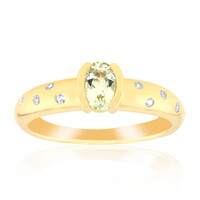 Anello in oro con Berillo Color Menta Australiano