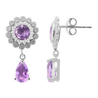 Orecchini in argento con Ametista