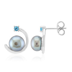 Orecchini in argento con Perla d'Acqua Dolce Argentata (TPC)