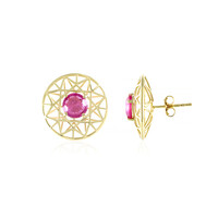 Orecchini in oro con Zaffiro Rosa del Madagascar (Ornaments by de Melo)