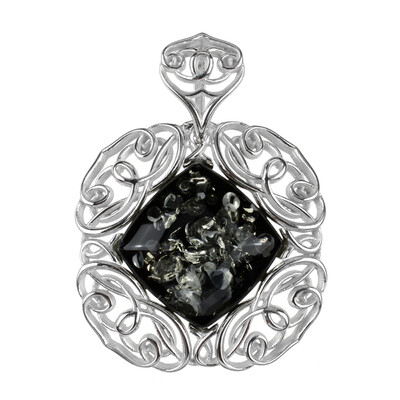 Ciondolo in argento con Ambra Baltica (dagen)