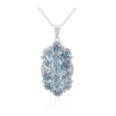 Collana in argento con Topazio Blu Cielo