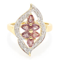 Anello in oro con Zaffiro Padparadscha (non riscaldato) (AMAYANI)
