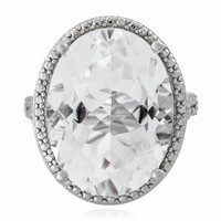 Anello in argento con Quarzo Bianco