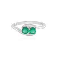 Anello in argento con Onice Verde