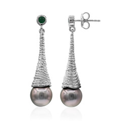 Orecchini in argento con Perla Tahitiana (TPC)