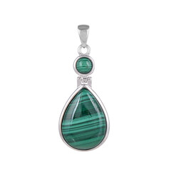 Ciondolo in argento con Malachite