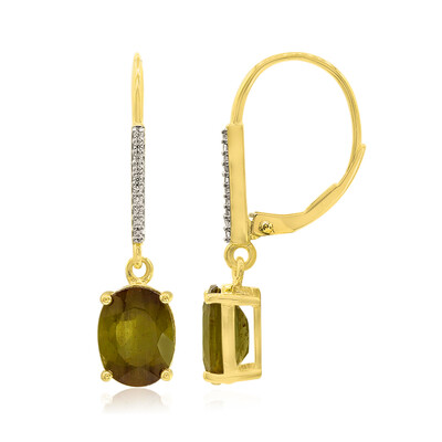 Orecchini in oro con Andalusite