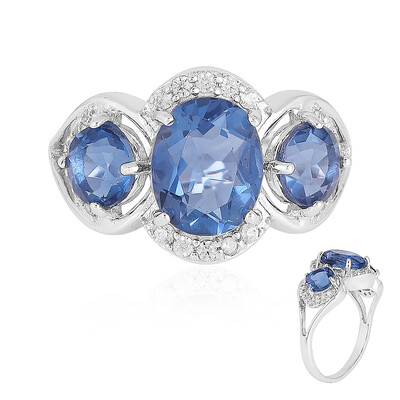 Anello in argento con Fluorite Cangiante