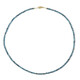 Collana in argento con Cianite Blu Foglia di Tè