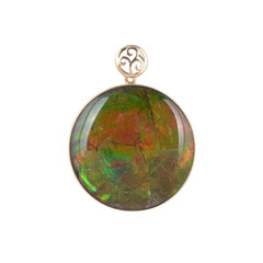 Ciondolo in oro con Ammolite