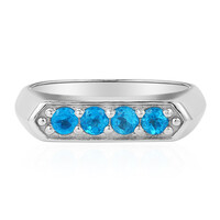 Anello in argento con Apatite Blu Neon