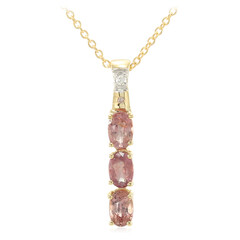 Collana in oro con Zaffiro Padparadscha (non riscaldato) (AMAYANI)