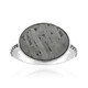 Anello in argento con Meteoriti di Aletai
