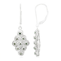 Orecchini placcati in platino con Diamante Fancy