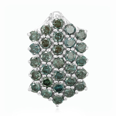 Ciondolo in argento con Diamante Fancy